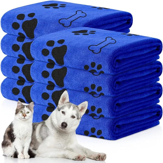 Quick-Drying Microfiber Dog Towel 2-Pack – Super Absorbent Dog Bath Towel for Cats and Dogs 0