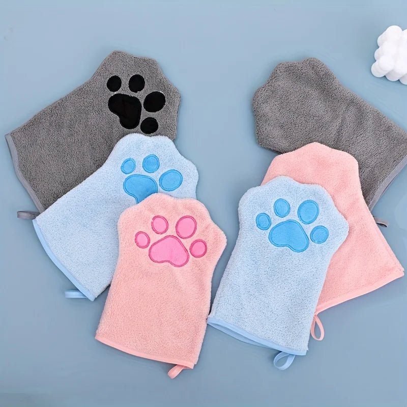 Quick-Drying Pet Grooming Glove – Soft Coral Fleece Dog and Cat Washing Gloves for Easy Hair Removal and Bathing 6