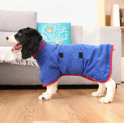 Quick Dry Dog Bathrobe - Adjustable and Durable Coat for Comfort and Style, Perfect for Dogs After Baths or Rainy Walks 0