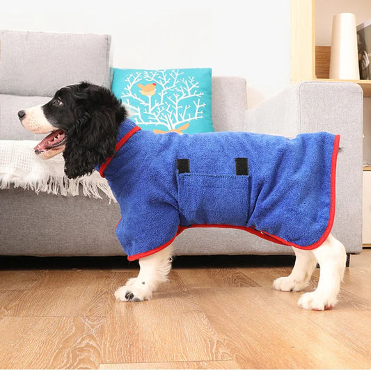 Quick Dry Dog Bathrobe - Adjustable and Durable Coat for Comfort and Style, Perfect for Dogs After Baths or Rainy Walks 0