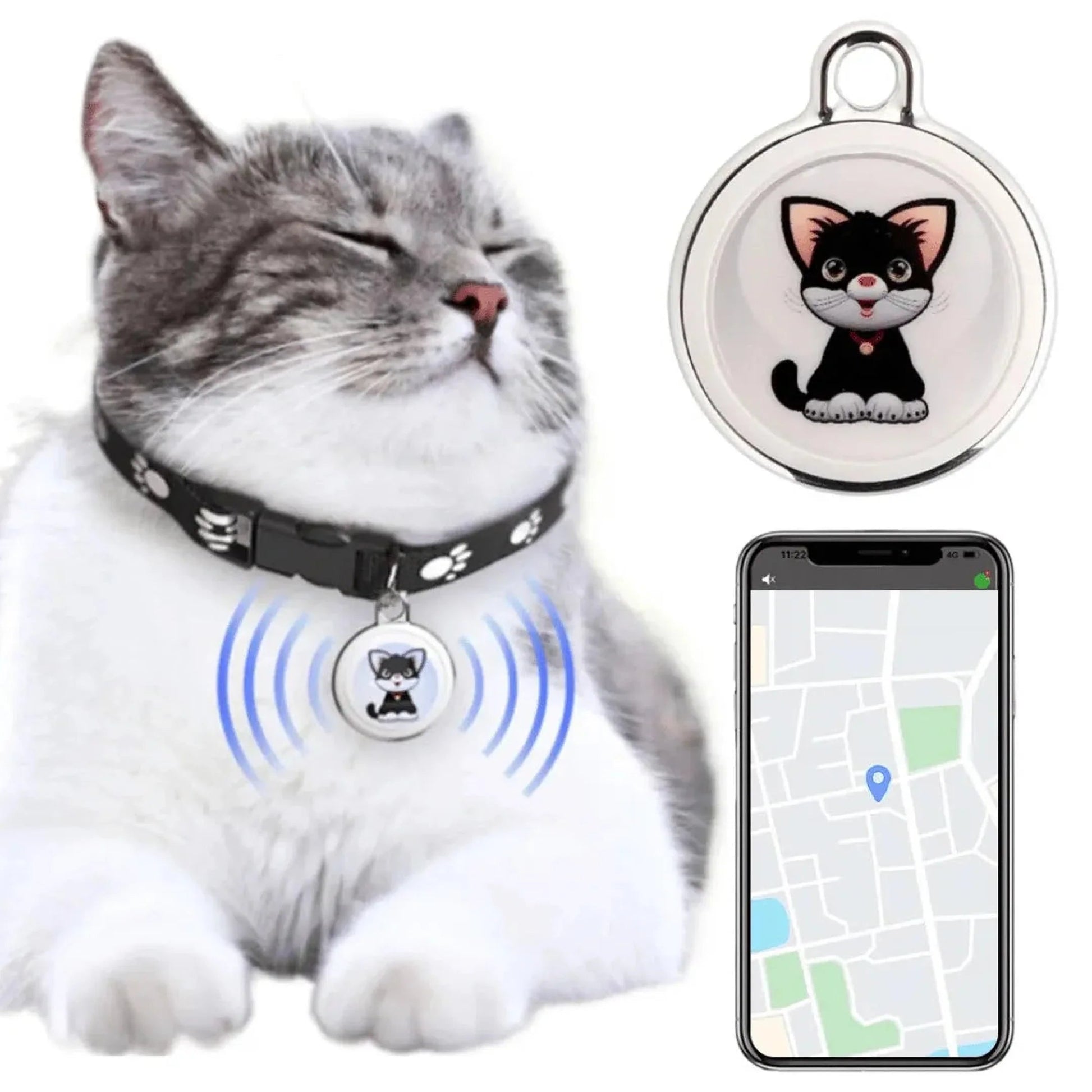 Real-Time GPS Dog Tracker and Cat GPS Tracker with Waterproof Collar – Durable Pet Tracker with Audio Alert 0