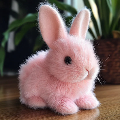 Realistic bunny toy with lifelike movements and soft fur, handcrafted eco-friendly rabbit stuffed animal for kids and collectors. 3