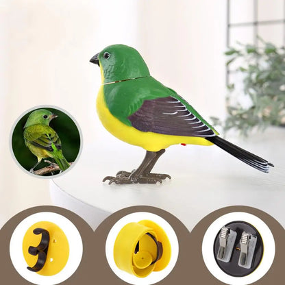 Realistic Electric Bird Toy – Interactive Sound and Motion for Pets and Home Decor, Voice-Controlled, 13.5x9cm 3
