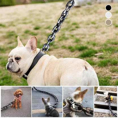 Realistic Iron Chain Style Dog Leash – Lightweight and Durable Plastic, 1.5m or 3m Length 6