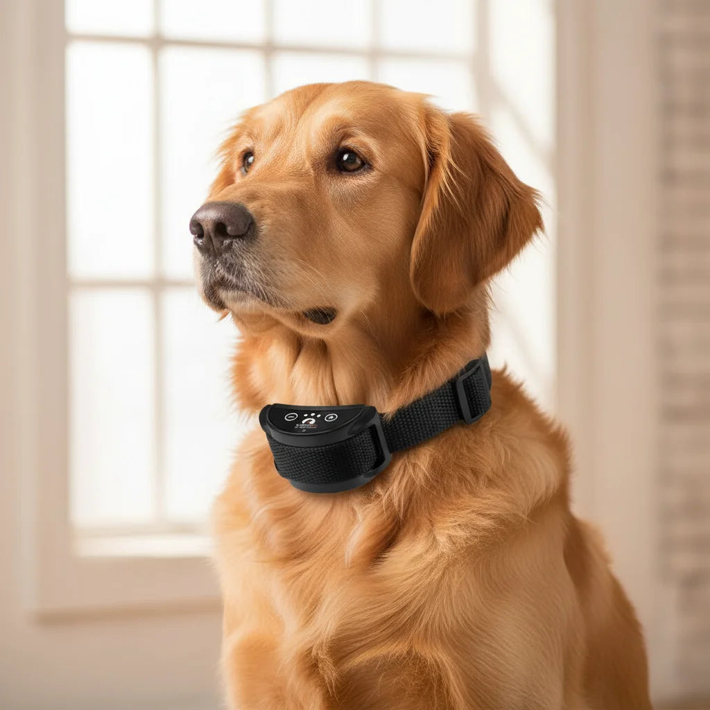Rechargeable Anti-Bark Collar with Adjustable Vibration Levels – Waterproof Dog Training Device 4