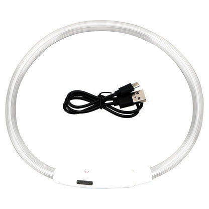 Rechargeable LED Dog Collar - Waterproof and Adjustable Night Safety Light - 50cm Durable ABS with Micro USB Charging 7