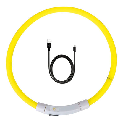 Rechargeable LED Dog Collar - Waterproof and Adjustable Night Safety Light - 50cm Durable ABS with Micro USB Charging 9