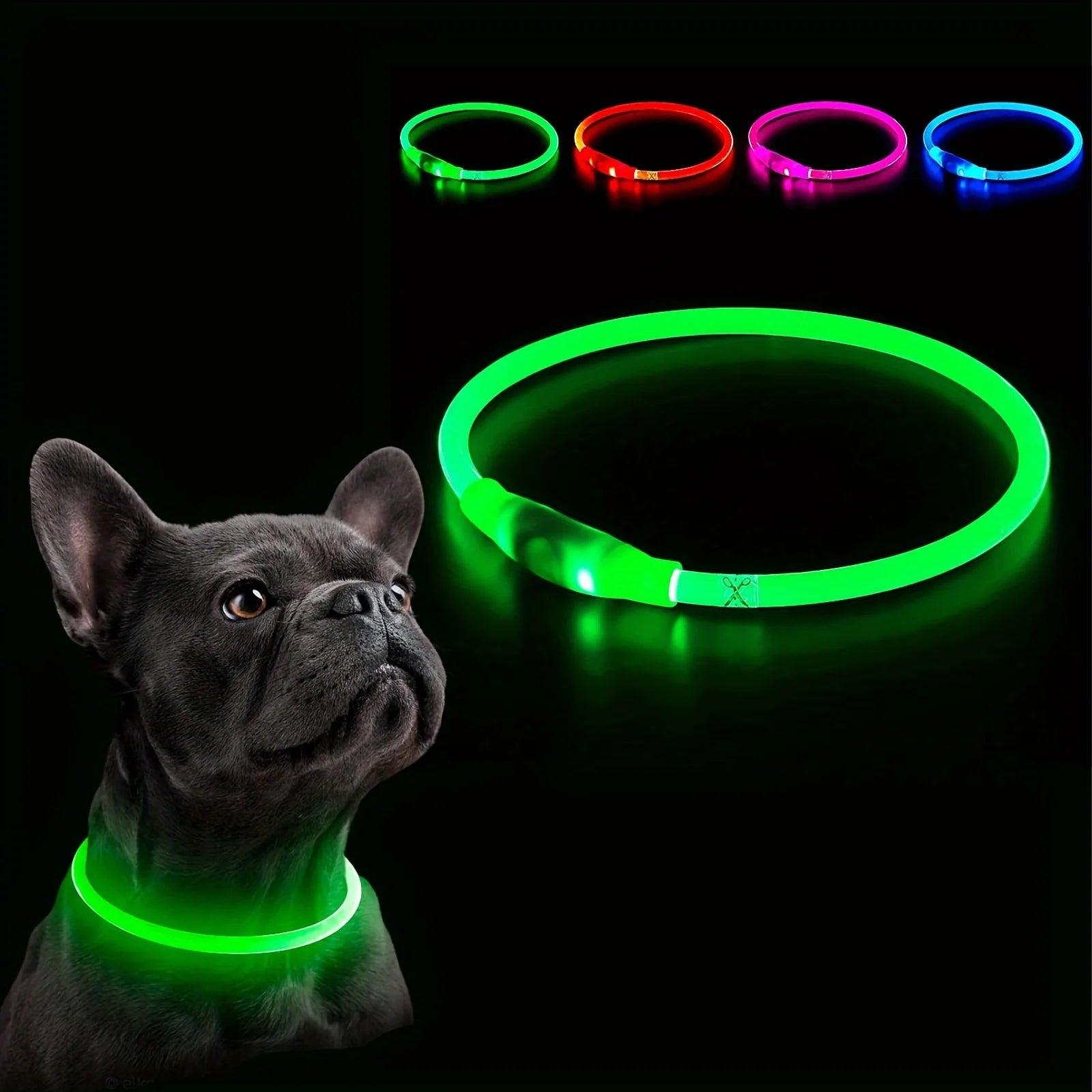 Rechargeable LED Dog Collar with Multiple Light Modes – USB Rechargeable, Weatherproof, Comfortable Fit for Night Safety 5