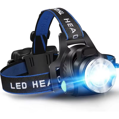 Rechargeable LED Headlamp with Adjustable Zoom – Waterproof 2000 Lumens Light for Outdoor Adventures 0