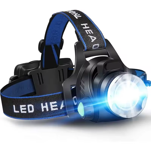Rechargeable LED Headlamp with Adjustable Zoom – Waterproof 2000 Lumens Light for Outdoor Adventures 0