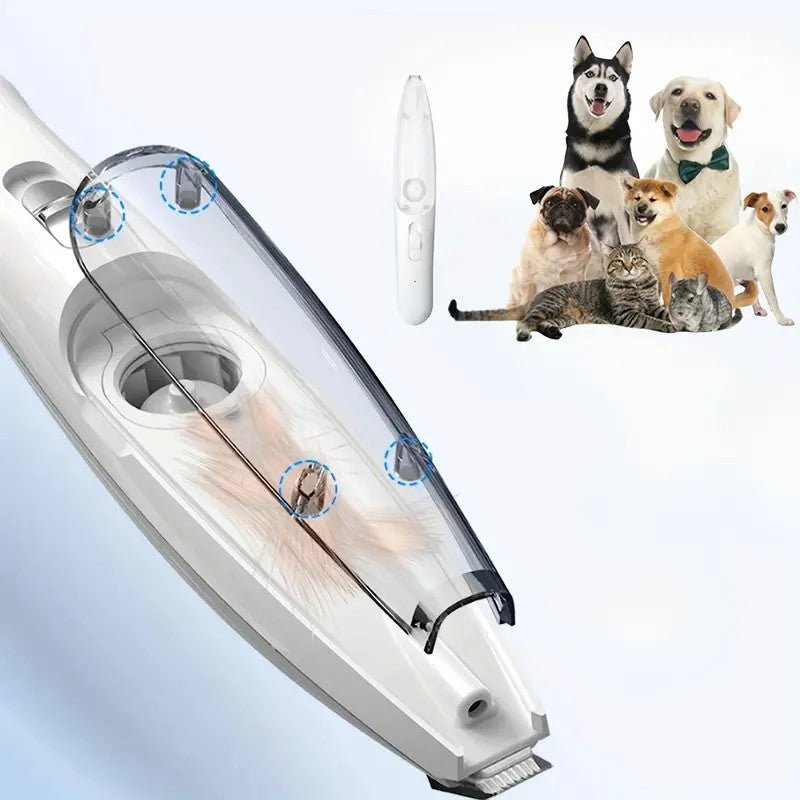Rechargeable Low Noise Hair Trimmer with LED Light – Pet Grooming Clipper for Dogs and Cats 6