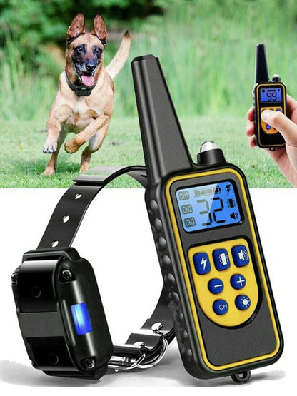 Rechargeable Waterproof Dog Training Collar with Remote Control – 800M Range, Shock, Vibration, and Sound Modes 0