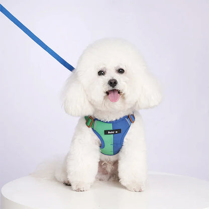 Reflective Adjustable Dog Harness and Leash Set for Small to Medium Dogs – Soft Breathable Polyester, Colorful Design 5