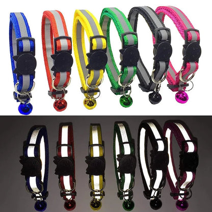 Reflective Breakaway Cat Collar with Bell – Adjustable Safety Collar for Enhanced Visibility and Comfort 3