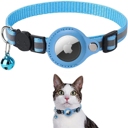 Reflective Cat Collar with GPS Tracker Holder and Safety Closure – Adjustable Night Visibility Collar with Bell 11