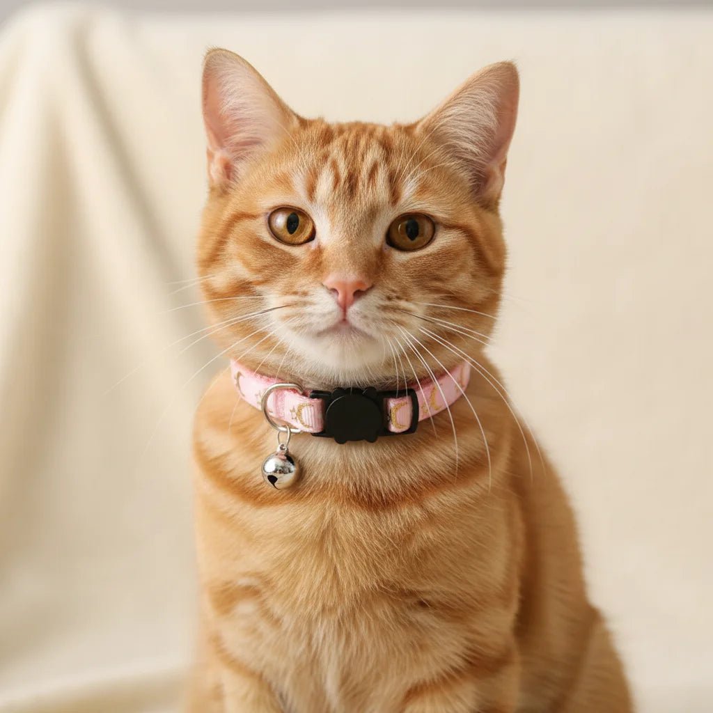 Reflective Cat Collar with Gold Stars and Moon Design – Adjustable Safety Closure for Cats and Small Dogs 3