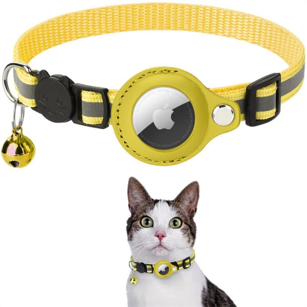 Reflective Cat GPS Tracker Collar with Breakaway Buckle – Adjustable Nylon Design for Safety and Visibility 4