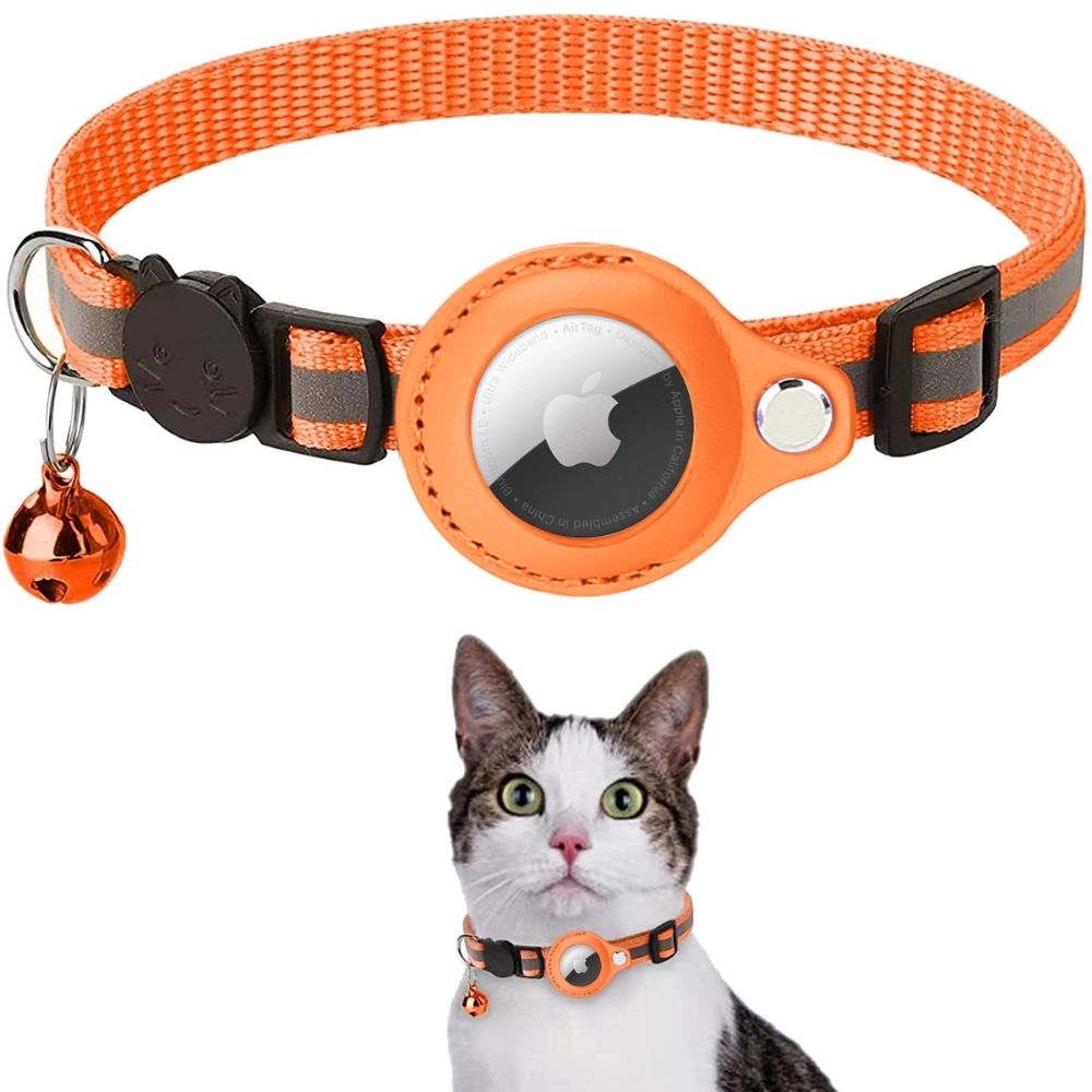 Reflective Cat GPS Tracker Collar with Breakaway Buckle – Adjustable Nylon Design for Safety and Visibility 6