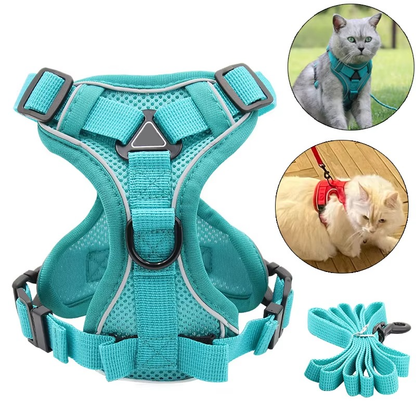 Reflective Cat Harness and Leash Set – Adjustable Vest Style with Breathable Mesh for Comfort and Safety 4