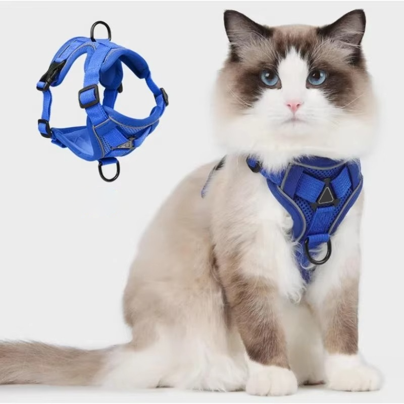 Reflective Cat Harness and Leash Set – Adjustable Vest Style with Breathable Mesh for Comfort and Safety 7