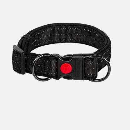Reflective Dog Collar with 360° Visibility, Adjustable Neoprene Padding for All Sizes – Durable Nylon, Safe Plastic Buckle 0