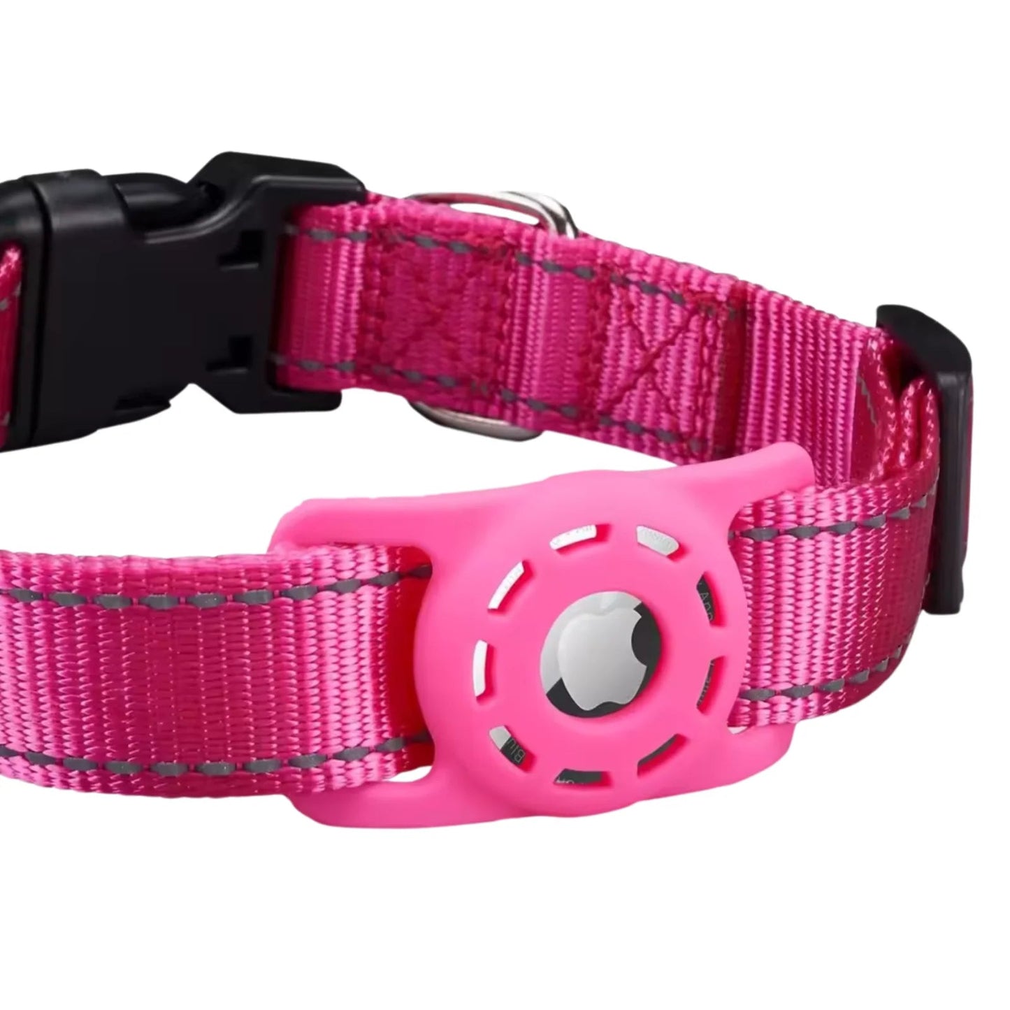 Reflective Dog Collar with Airtag Holder – Durable Nylon, High Visibility, Comfortable Fit, Quick Release Buckle 1