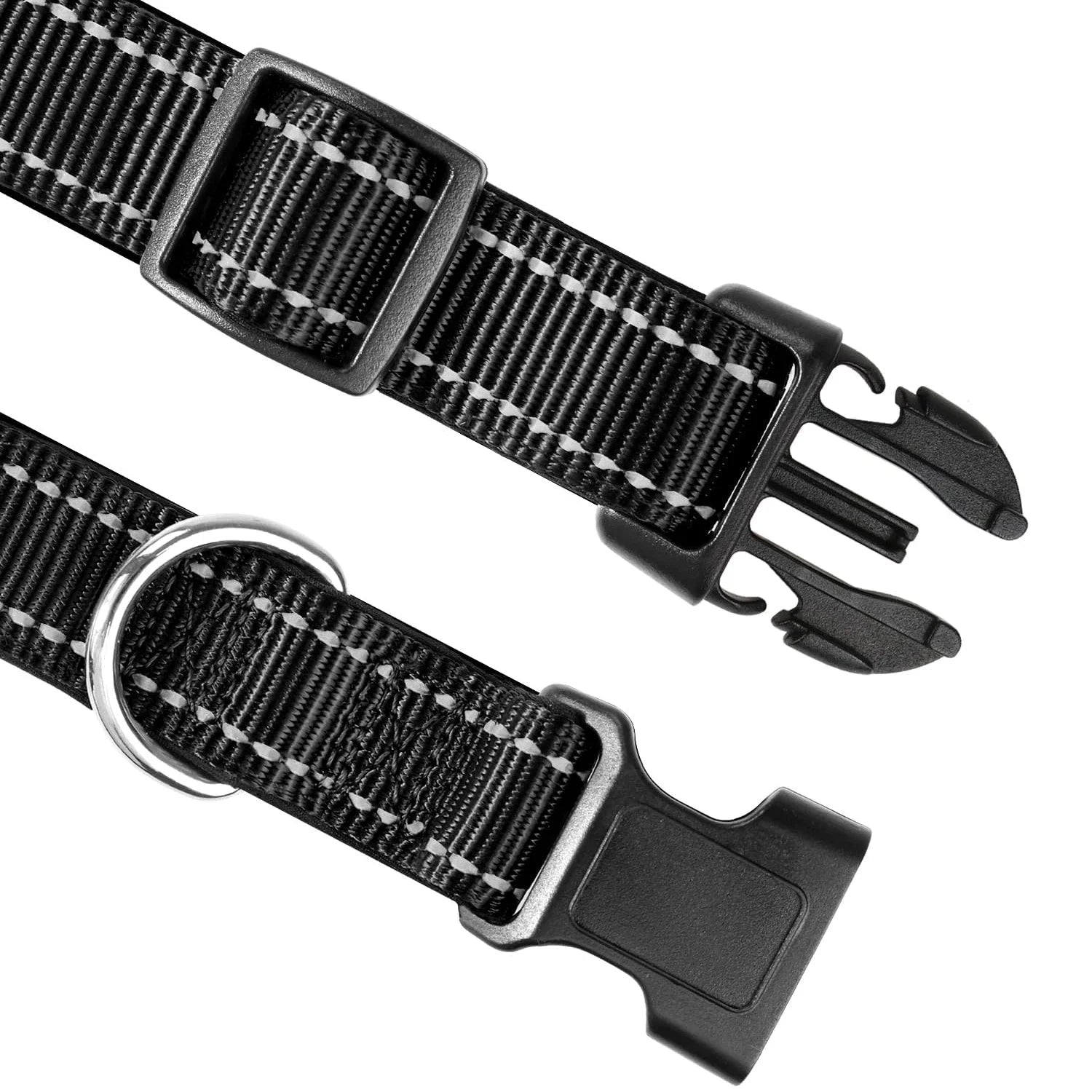 Reflective Dog Collar with Airtag Holder – Durable Nylon, High Visibility, Comfortable Fit, Quick Release Buckle 3