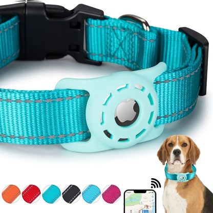 Reflective Dog Collar with Airtag Holder – Durable Nylon, High Visibility, Comfortable Fit, Quick Release Buckle 8