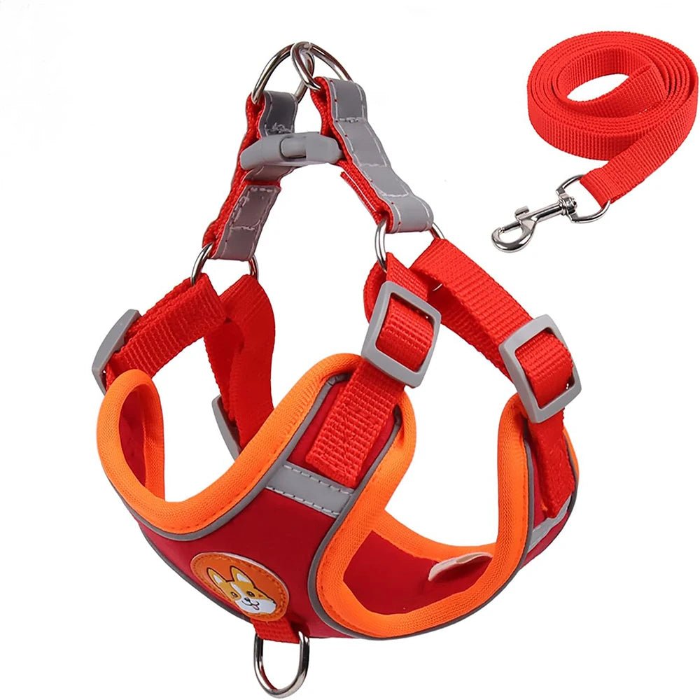 Reflective Dog Harness – Comfortable Nylon with Adjustable Straps for Safe Walking and Outdoor Activities 10
