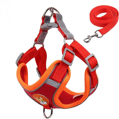 Reflective Dog Harness – Comfortable Nylon with Adjustable Straps for Safe Walking and Outdoor Activities 10
