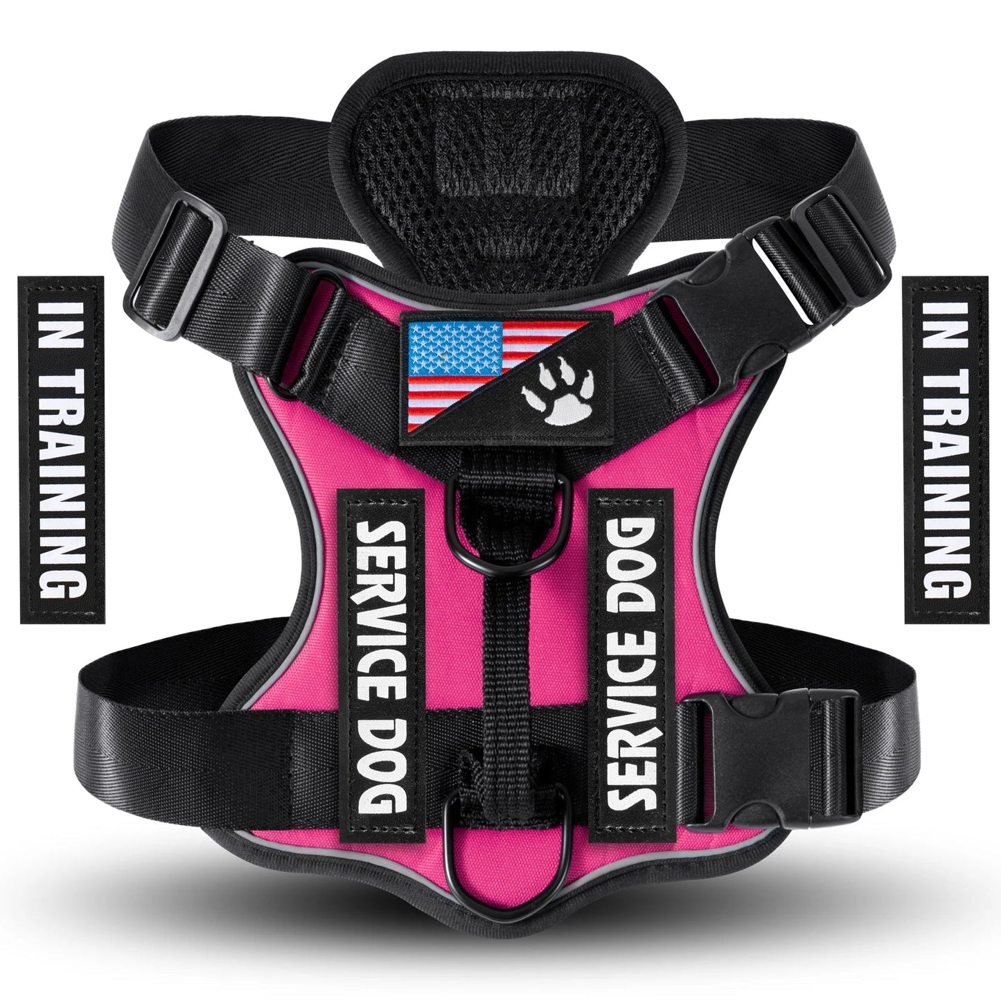 Reflective Dog Harness with Handle and 5 Interchangeable Patches – Comfortable Service Dog Vest for Optimal Support 10