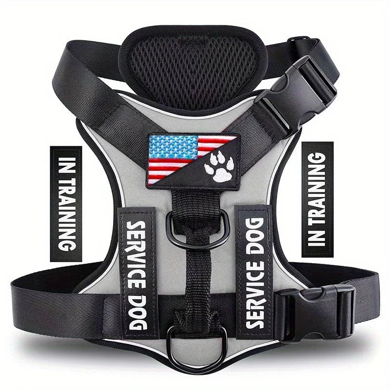 Reflective Dog Harness with Handle and 5 Interchangeable Patches – Comfortable Service Dog Vest for Optimal Support 11