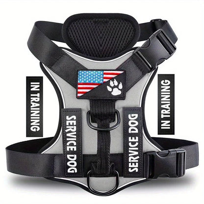 Reflective Dog Harness with Handle and 5 Interchangeable Patches – Comfortable Service Dog Vest for Optimal Support 11