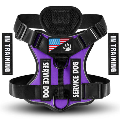 Reflective Dog Harness with Handle and 5 Interchangeable Patches – Comfortable Service Dog Vest for Optimal Support 12
