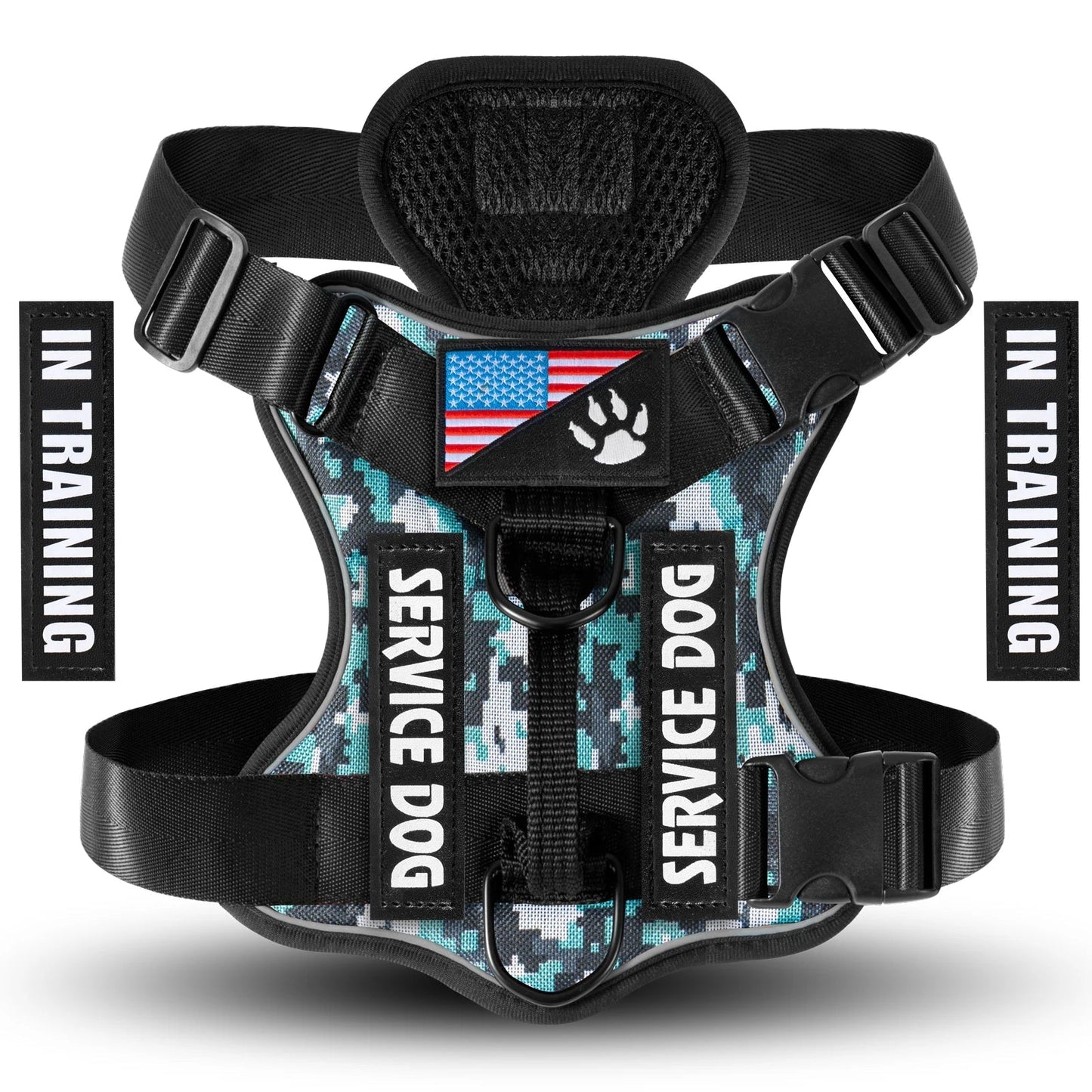 Reflective Dog Harness with Handle and 5 Interchangeable Patches – Comfortable Service Dog Vest for Optimal Support 13