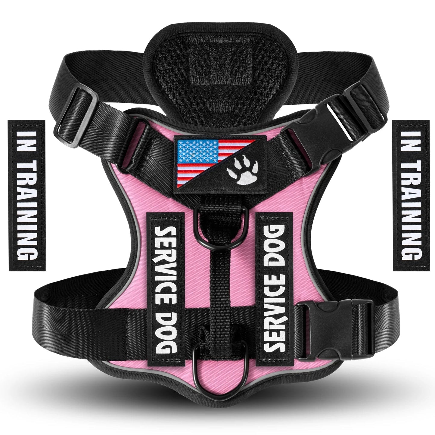 Reflective Dog Harness with Handle and 5 Interchangeable Patches – Comfortable Service Dog Vest for Optimal Support 14