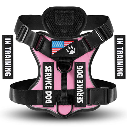 Reflective Dog Harness with Handle and 5 Interchangeable Patches – Comfortable Service Dog Vest for Optimal Support 14