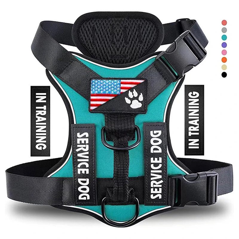 Reflective Dog Harness with Handle and 5 Interchangeable Patches – Comfortable Service Dog Vest for Optimal Support 7