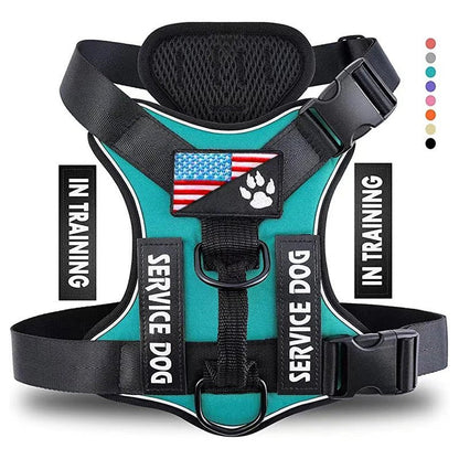 Reflective Dog Harness with Handle and 5 Interchangeable Patches – Comfortable Service Dog Vest for Optimal Support 7