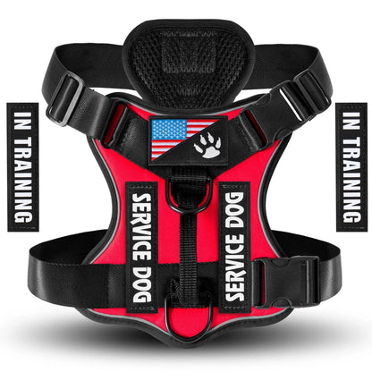 Reflective Dog Harness with Handle and 5 Interchangeable Patches – Comfortable Service Dog Vest for Optimal Support 8