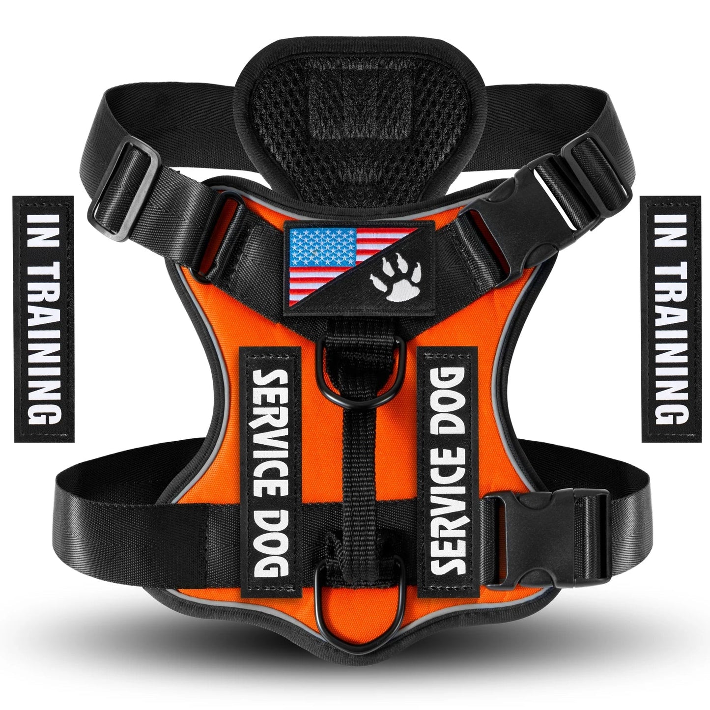 Reflective Dog Harness with Handle and 5 Interchangeable Patches – Comfortable Service Dog Vest for Optimal Support 9
