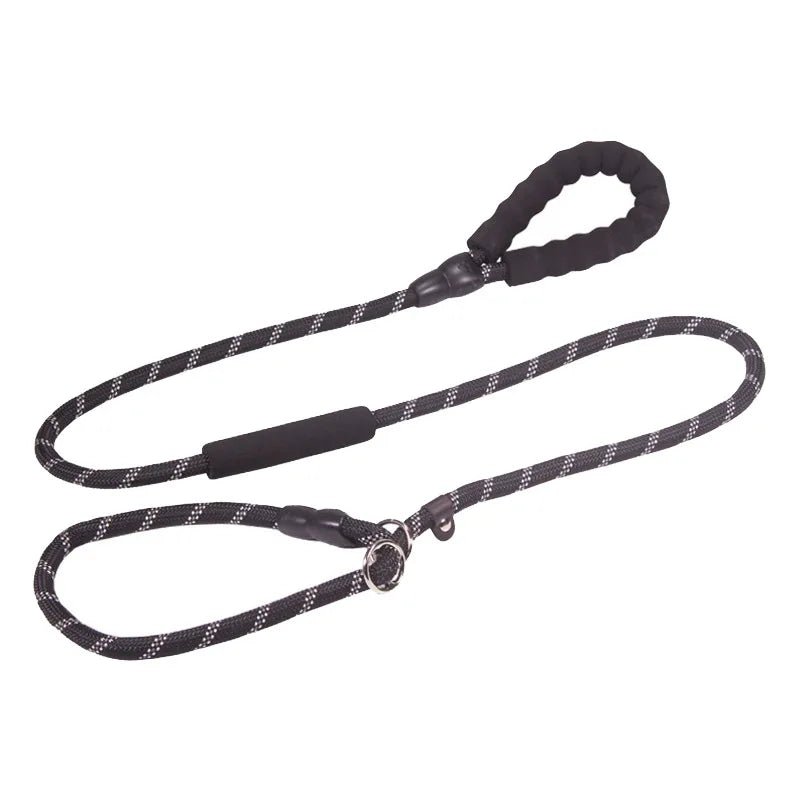 Reflective Dog Leash 180cm with Padded Handle and Adjustable Collar – Durable Nylon for Safety 0
