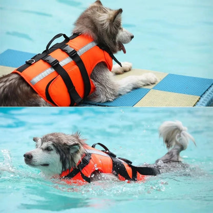 Reflective Dog Life Jacket - Adjustable Safety Vest for Small to Large Dogs - Lightweight Dog Swim Vest with Sturdy Handle 8