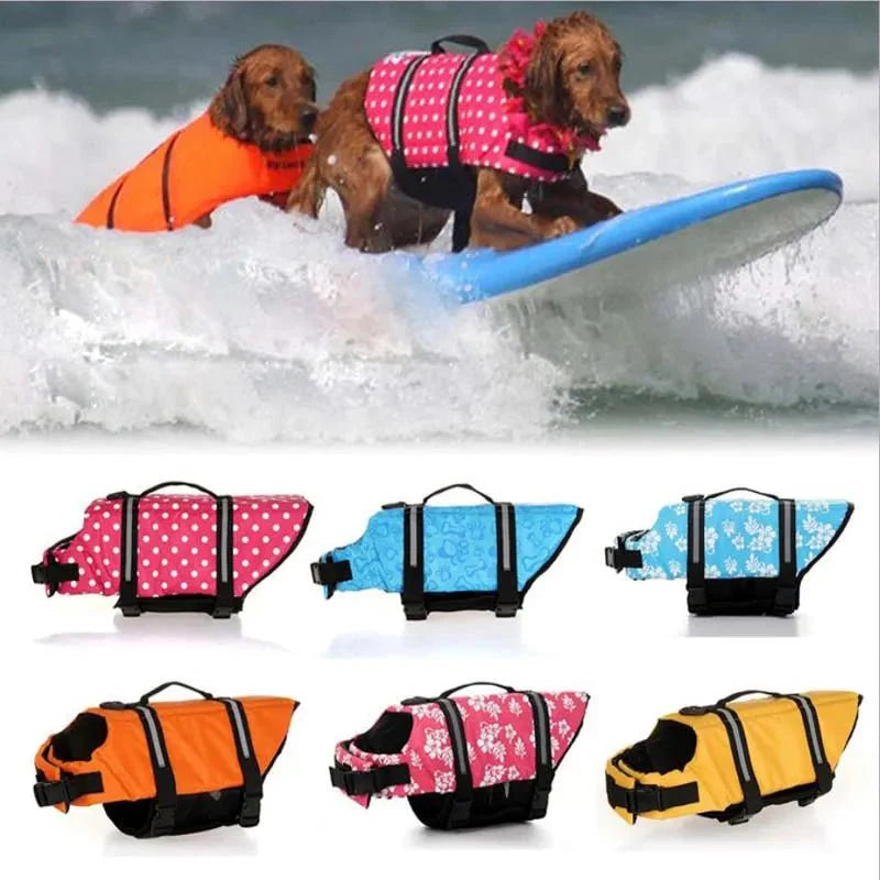 Reflective Dog Life Jacket with Adjustable Straps and Rescue Handle – Lightweight Swim Vest for Small to Medium Dogs 1