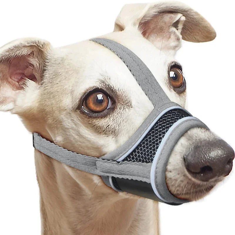 Reflective Nylon Dog Muzzle with Adjustable Fit – Breathable and Lightweight Safety Muzzle for All Sizes 0