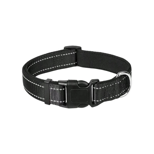 Reflective Padded Dog Collar – Breathable, Lightweight Design with Adjustable Fit for Active Pets 0