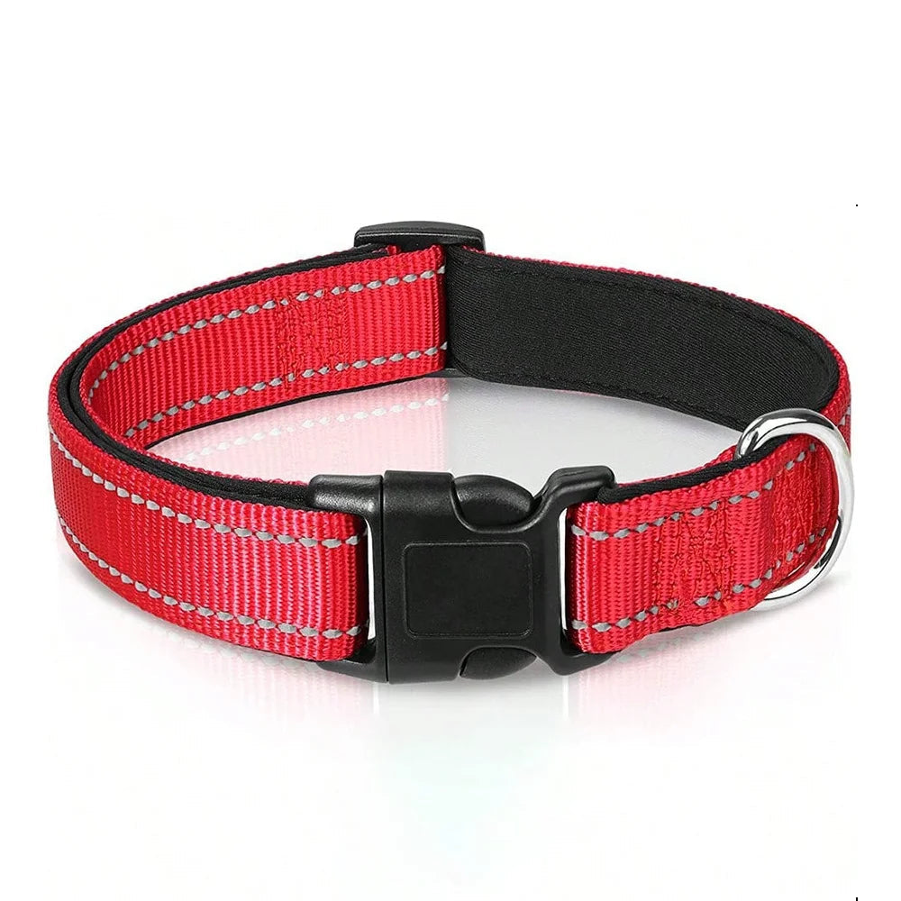 Reflective Padded Dog Collar – Breathable, Lightweight Design with Adjustable Fit for Active Pets 2