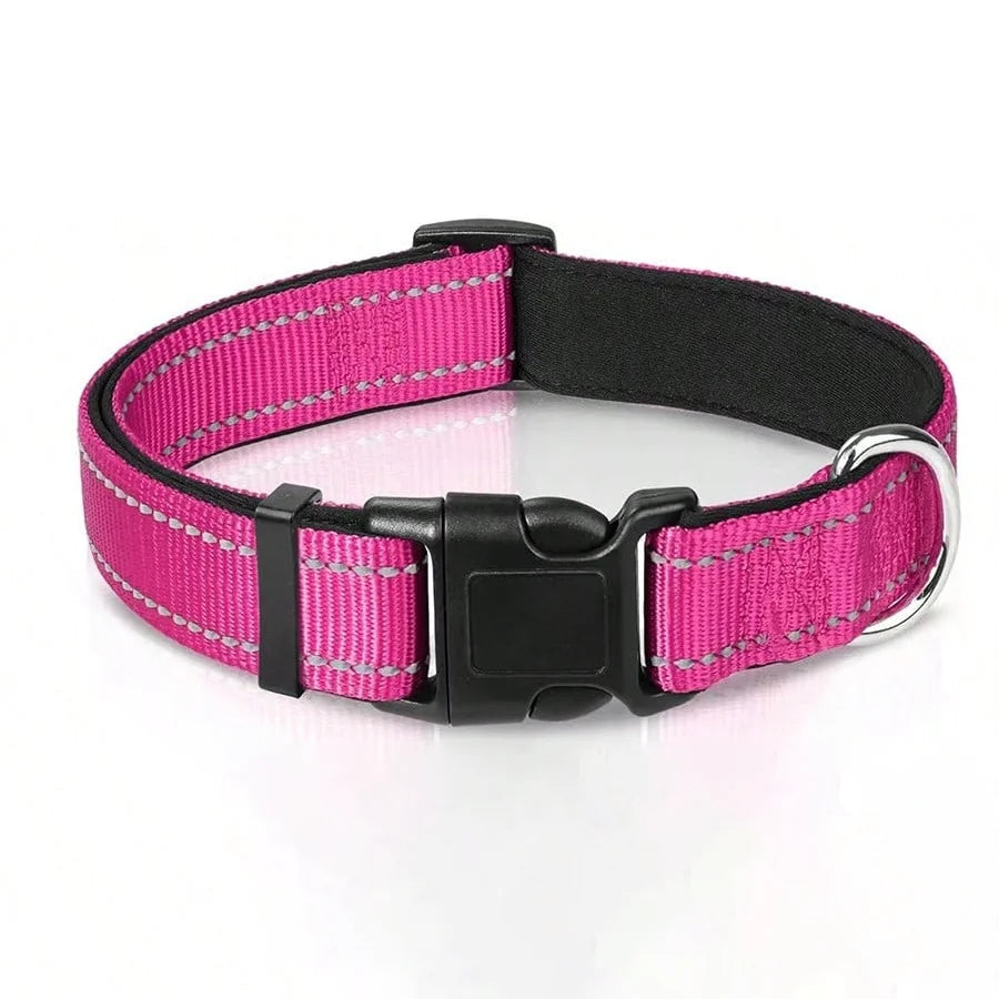 Reflective Padded Dog Collar – Breathable, Lightweight Design with Adjustable Fit for Active Pets 8