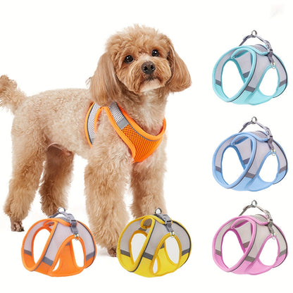 Reflective Soft Mesh Pet Harness for Small Dogs and Cats – Breathable, Comfortable, Adjustable Fit 1