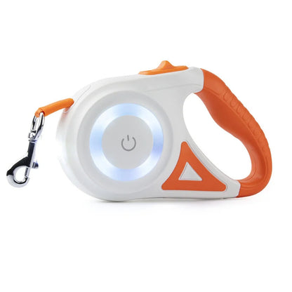 Retractable Dog Leash with LED Flashlight – 16 ft Tangle-Resistant Leash for Safe Night Walks, Ergonomic Grip, Perfect for Small Dogs 3